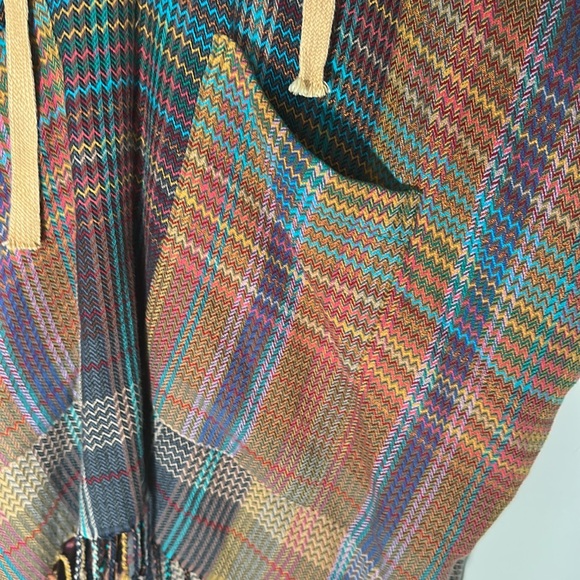 Free People Mallorca Madras Hooded Poncho - Picture 5 of 8